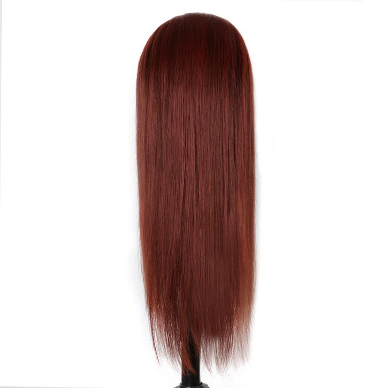 FORGIRL FOREVER #33 Reddish Brown Wig Pre Plucked 13x4 Straight Lace Front Wig For Women Silk Straight Human Hair Lace Frontal Wigs