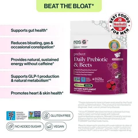 resG prebeet Daily Prebiotic — Prebiotic Gut Health Drink for Bloating, Digestion & Natural Energy