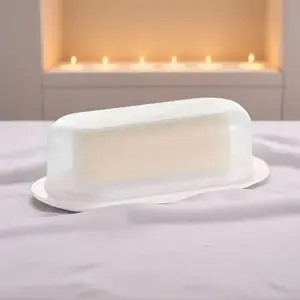 Butter Dish with cover Measuring marks: 1-tablespoon lines etched into tray