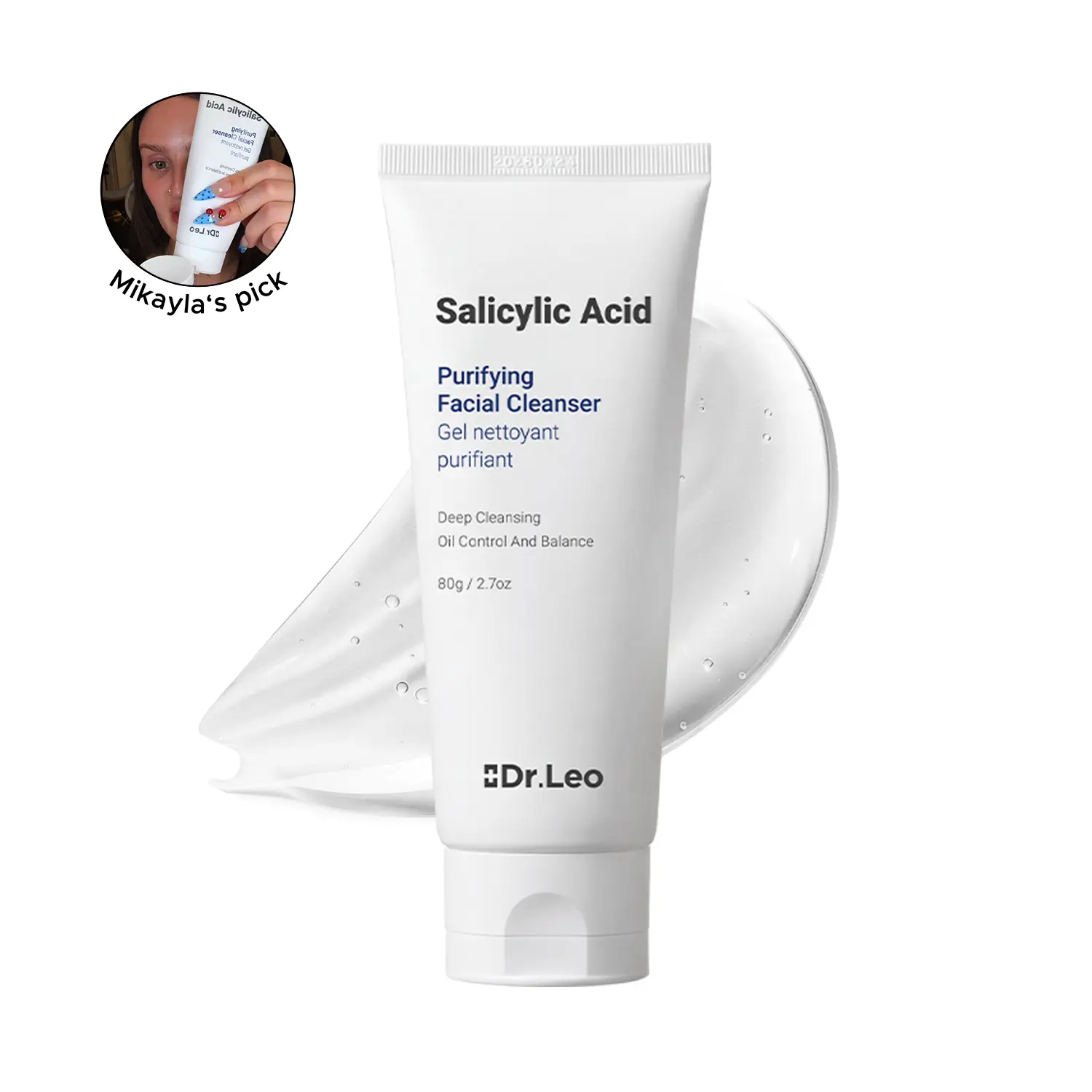 【On Sale】Dr.Leo Salicylic Acid Purifying Facial Cleanser Gentle Cleansing Affordable Skincare for Sensitive Skin 80g Acne Foam #sohochic #tiktokshopbacktoschool