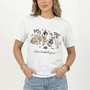 Funny Goose Game Day T-Shirt, Retro Sports Fan Graphic Tee, Vintage Baseball Mom Shirt, Cute Game Day Outfit, Unisex Cotton Gift