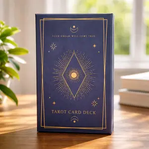 Your Dream Will Come True Tarot Card Deck - Jumbo 78 Cards with Gold Foil Accents & Sturdy Box - Eccolo La Muci Design New