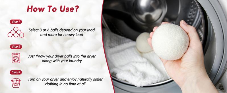 XL Wool Dryer Balls New Zealand Premium Organic Fabric Softener Chemical-Free Baby Safe Hypoallergenic Static Wrinkle Reduction Reusable Dryer Balls XL Wool Dryer Balls New Zealand Premium Organic Fabric Softener Chemical-Free Baby Safe Hypoallergenic Static Wrinkle Reduction Reusable Dryer Balls