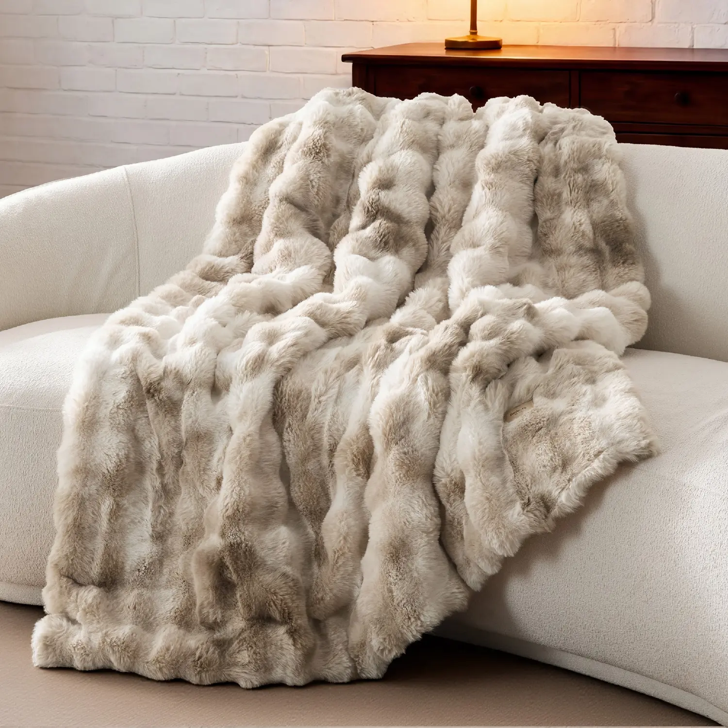 【backtoschool】Bedsure Weighted Faux Rabbit Fur , Soft Fluffy Fuzzy  Cozy Plush Sherpa Fleece  Blanket, Thick Warm  Blanket Gifts for Women,The  Blanket  For Stress & Anxiety,Soft  Warm ComforterComforter
