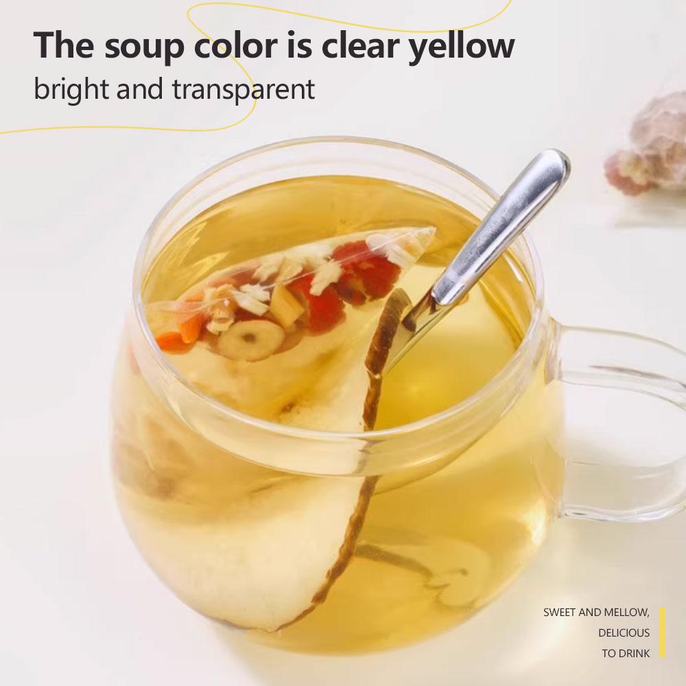 Cough-relieving Tea Big Pear Tea 3pcs Big Pear 152g(19g×8pack) Caffeine Free Individual Packaging With Goji Berry Red Dates Pear Lily Snow Fungus And Rock Sugar