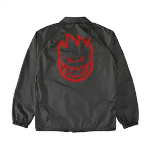 Spitfire Wheels Big Head Flame Windbreaker Jacket - Black