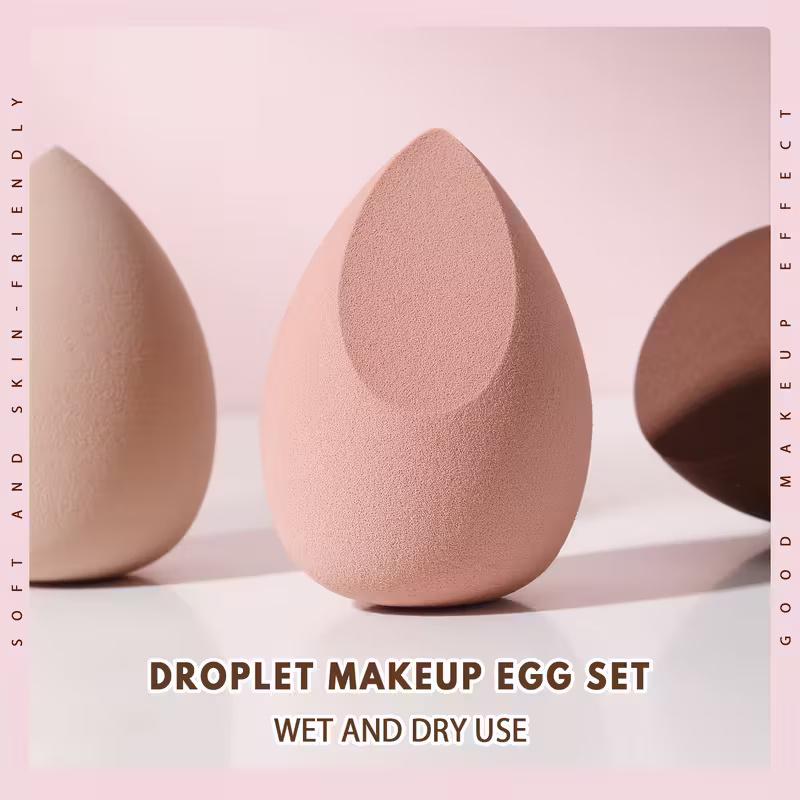Makeup Sponge Set – 3PCS Colorful Air‑Blend Puffs for Perfect Makeup
