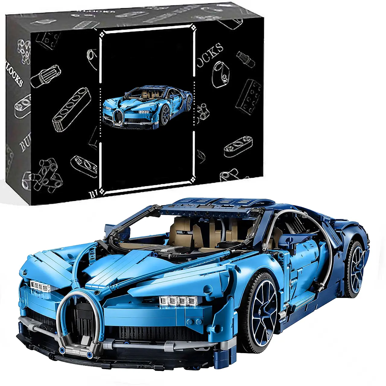 1:8 Technic  Race Car Building Kit and Engineering Toy, Adult Collectible Sports Car with Scale Model Engine (3599 Pieces)