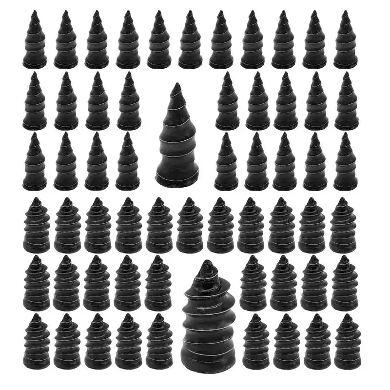 60 Pcs Tire Repair Screws, Tire Repair Rubber Nail, Screw in Tire Plugs,Quick Tool Tire Plugs, Self-Service Tire Repair Rubber Nail Kit for Patching Punctures in Vacuum Tires of Cars, Motorcycles (60)