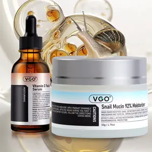 VGO Snail Mucin 92% & Vitamin C Serum Essence, for Daily Skin Care