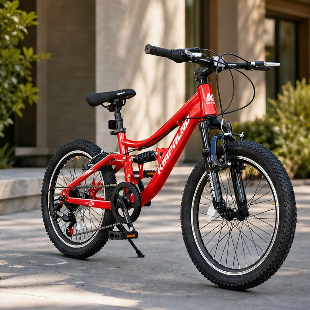 Unisex 20-Inch Mountain Bike, 7-Speed Bicycle with Steel Frame, Dual Suspension, and Dual V-Brakes for Outdoor Trails, Fits Riders 45-58 Inches, Garden, 20 Inches