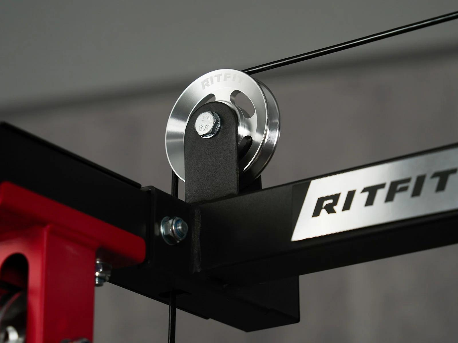 RitFit P3 Power Cage 1200lbs with Smooth Cable System & Aluminum Pulleys Multifunctional Workout Station Home Exercise Machine