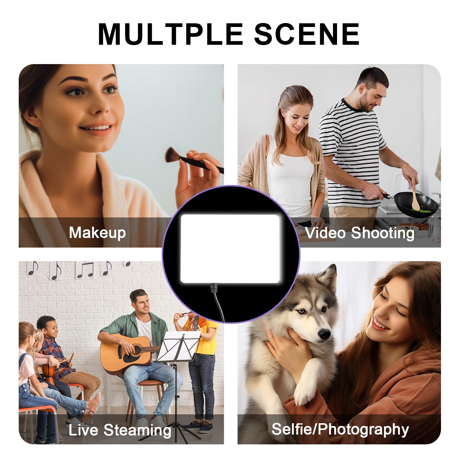 10‑Inch Compact LED Ring Light with 61‑inch Adjustable Tripod, Dimmable Warm/White/Cool Settings, great for Desktop Live Broadcasts, Gaming Commentary, and Home‑Studio Podcasts youtube podcast video lighting video light panel  vlog#springbreak