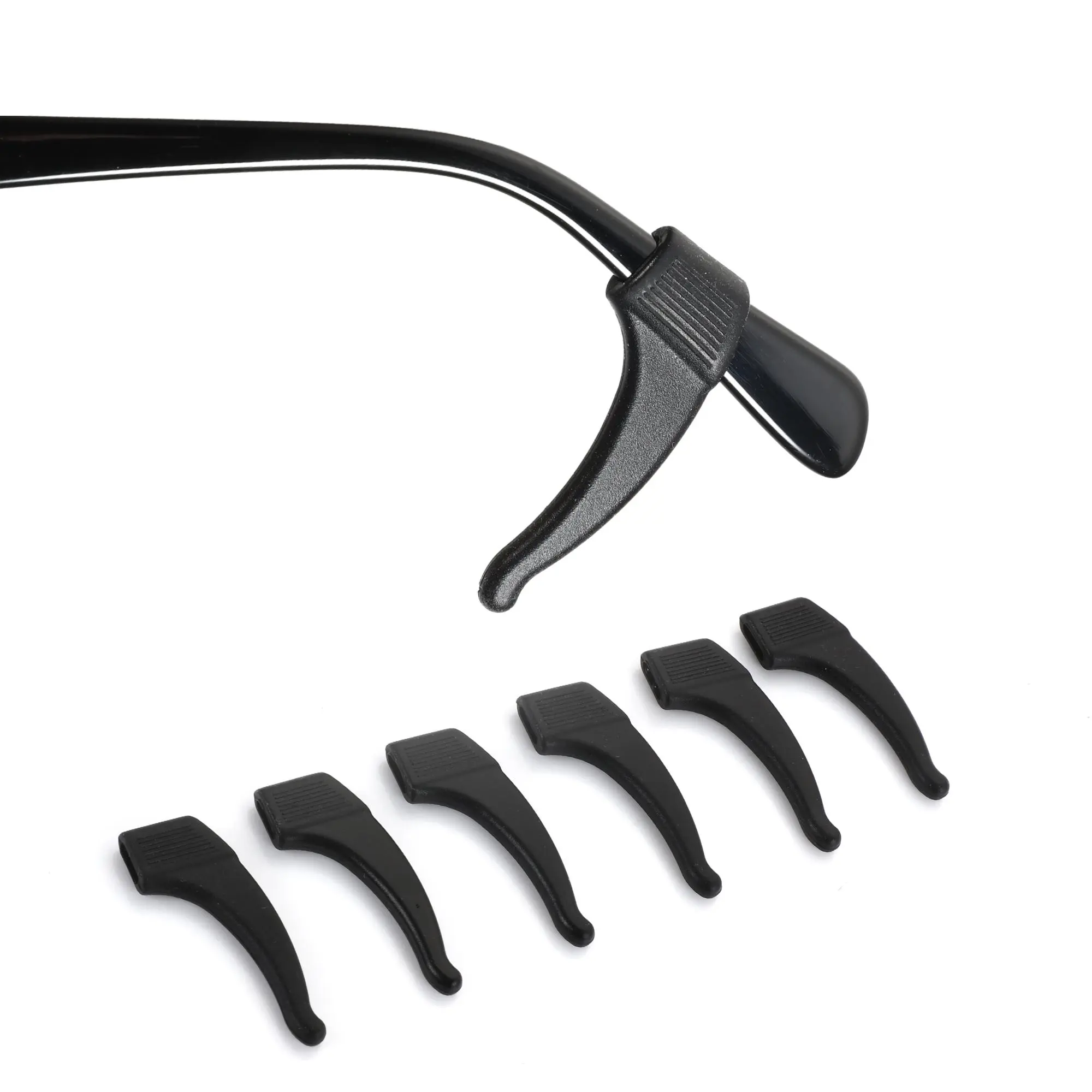 ZENOTTIC 3 Pairs Anti-Slip Eyeglass Ear Grips, Small Size Silicone Retainers with Curved Grip for Daily Wear & Sports, Fits Thin & Thick Arms