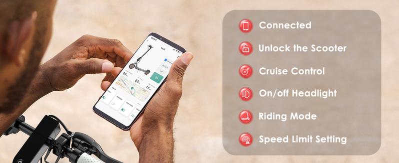 US 350W Powerful Motor Electric Scooter for Adults,  Long Range 14 Miles,Max.speed 19Mph,3-speed adjustable fun sports scooter, 36V 7.8Ah Battery Portable Folding Commuting E-Scooter with App Control