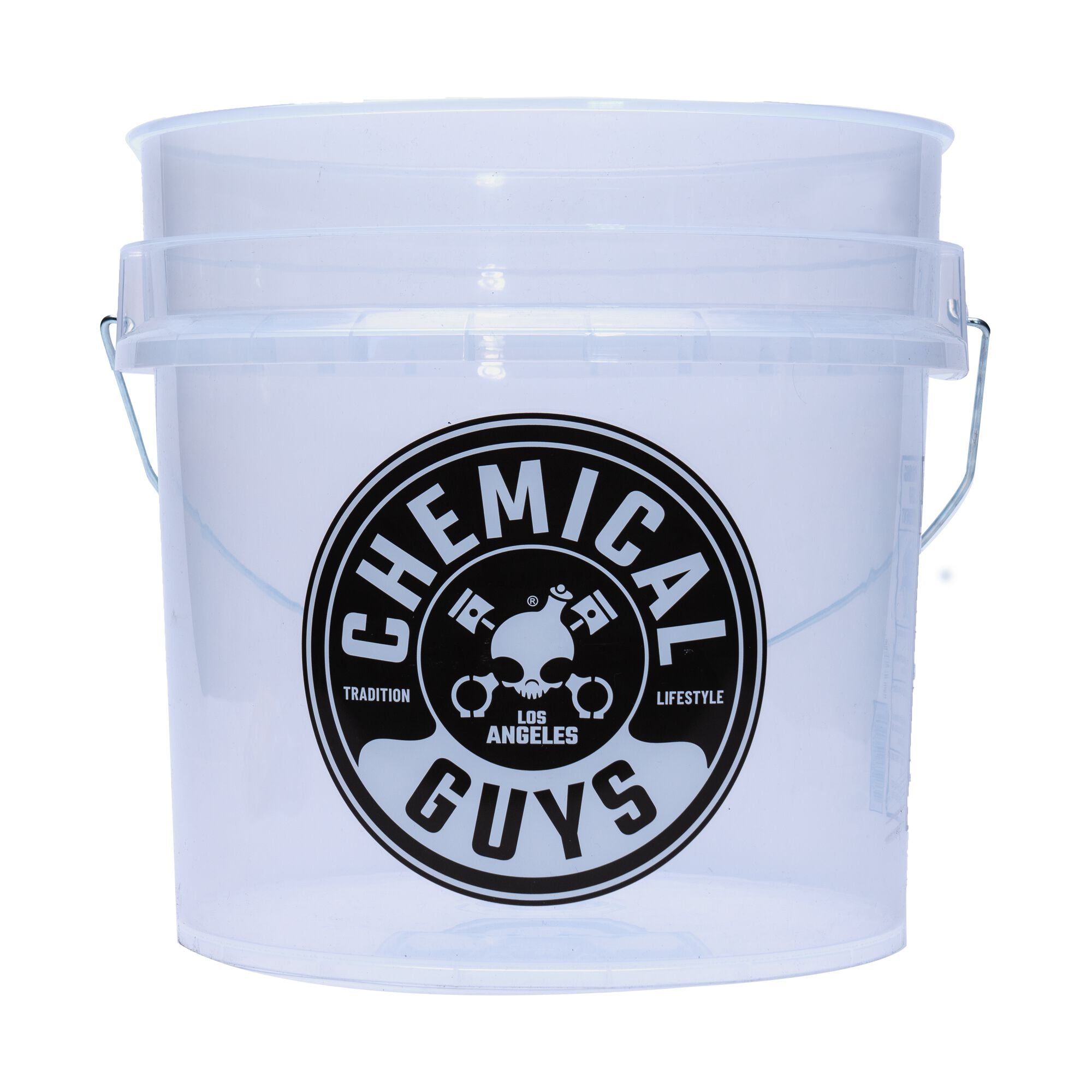 CHEMICAL GUYS Heavy Duty Ultra Clear Detailing Bucket – 4.25 Gal Transparent Wash Bucket, Durable & Chemical Resistant for Car Wash & Detailing, Plastic, Washing Bucket