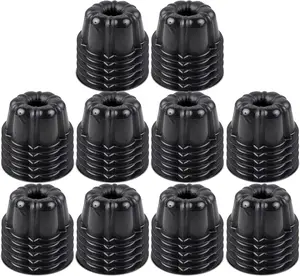 O’Creme Mini Flan Molds Pan – Reusable Bakeable Plastic Flanera/Molde Para Gelatina & Chocoflan – Non-Stick Silicone Baking Cups For Baking and Much More - 50 QTY Pack