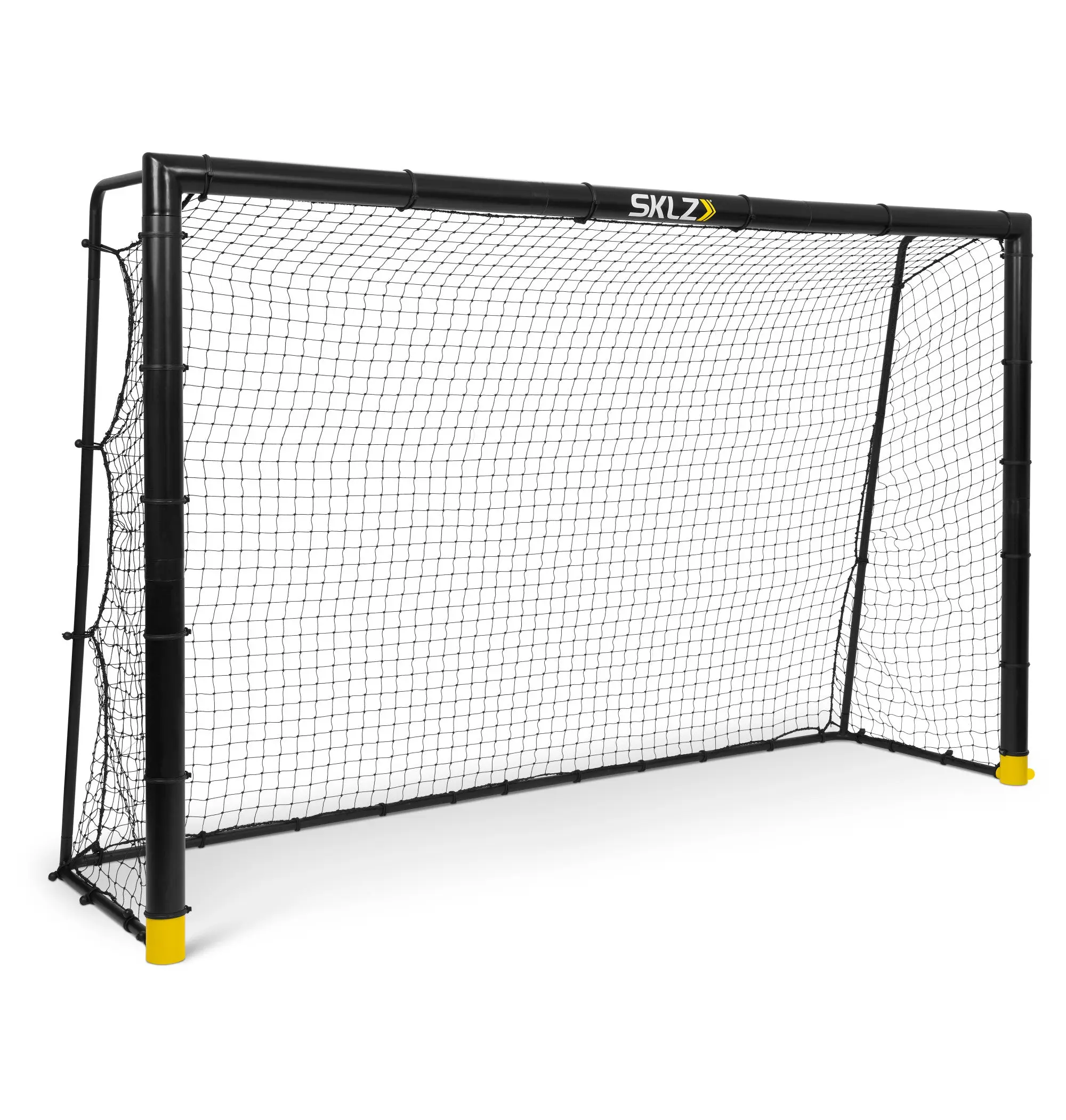 SKLZ Soccer Trainer Rebounder Practice Net - 8.5'x5' Weather-Resistant Football Goal for Skill Improvement in Controlled Environment