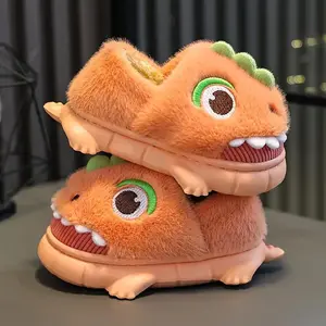 Youngsters' Cute Cartoon Shark - Soft Plush Fleece Lined, Thick Sole,-On Indoor/Outdoor Shoes Boys & Girls, Comfortable Round Toe Design, Perfect Fall & Winter, Youngsters'S, Indoor Footwear, Youngsters'S Footwear, E