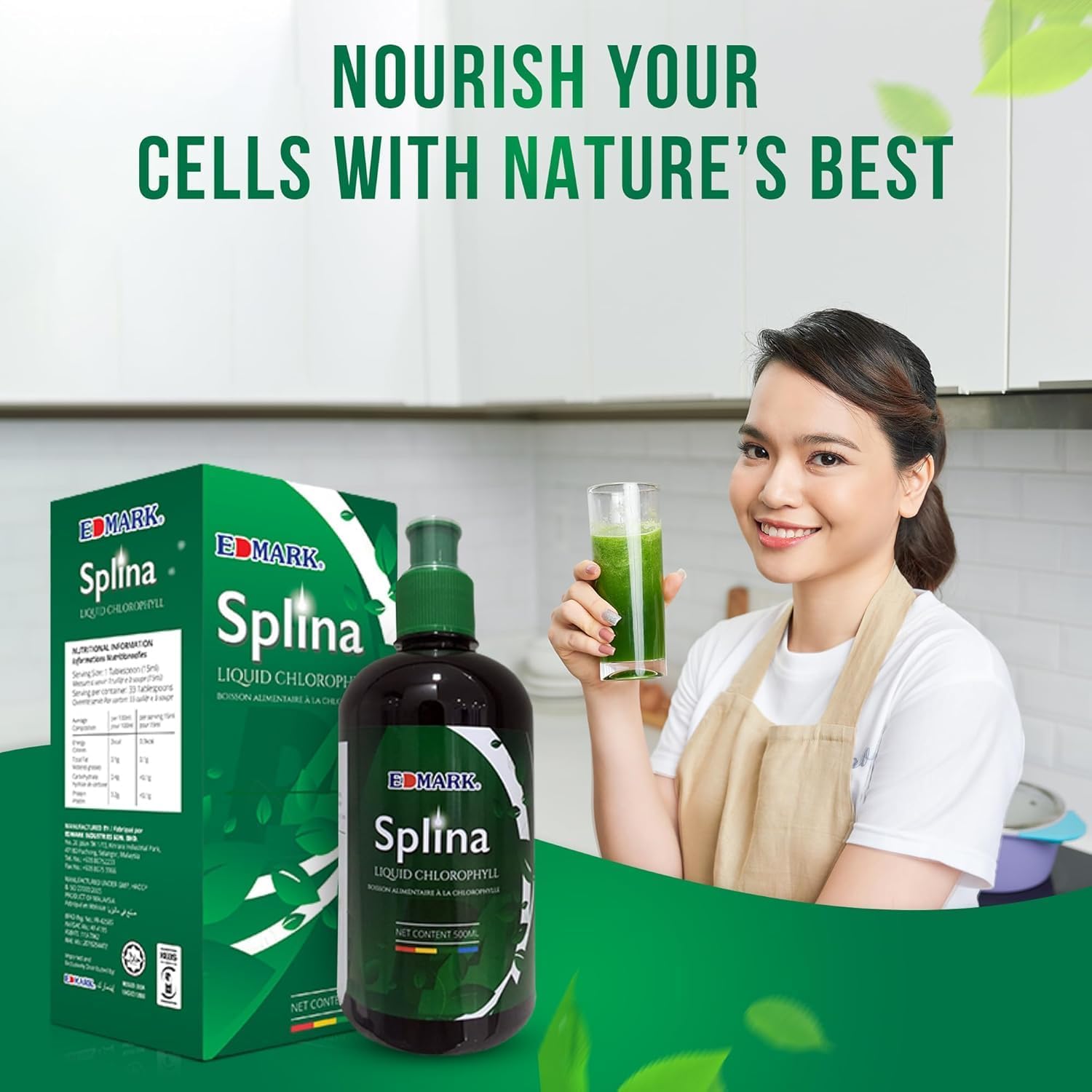 EDMARK Splina Liquid Chlorophyll Green Drink – 500ml - TikTok Shop