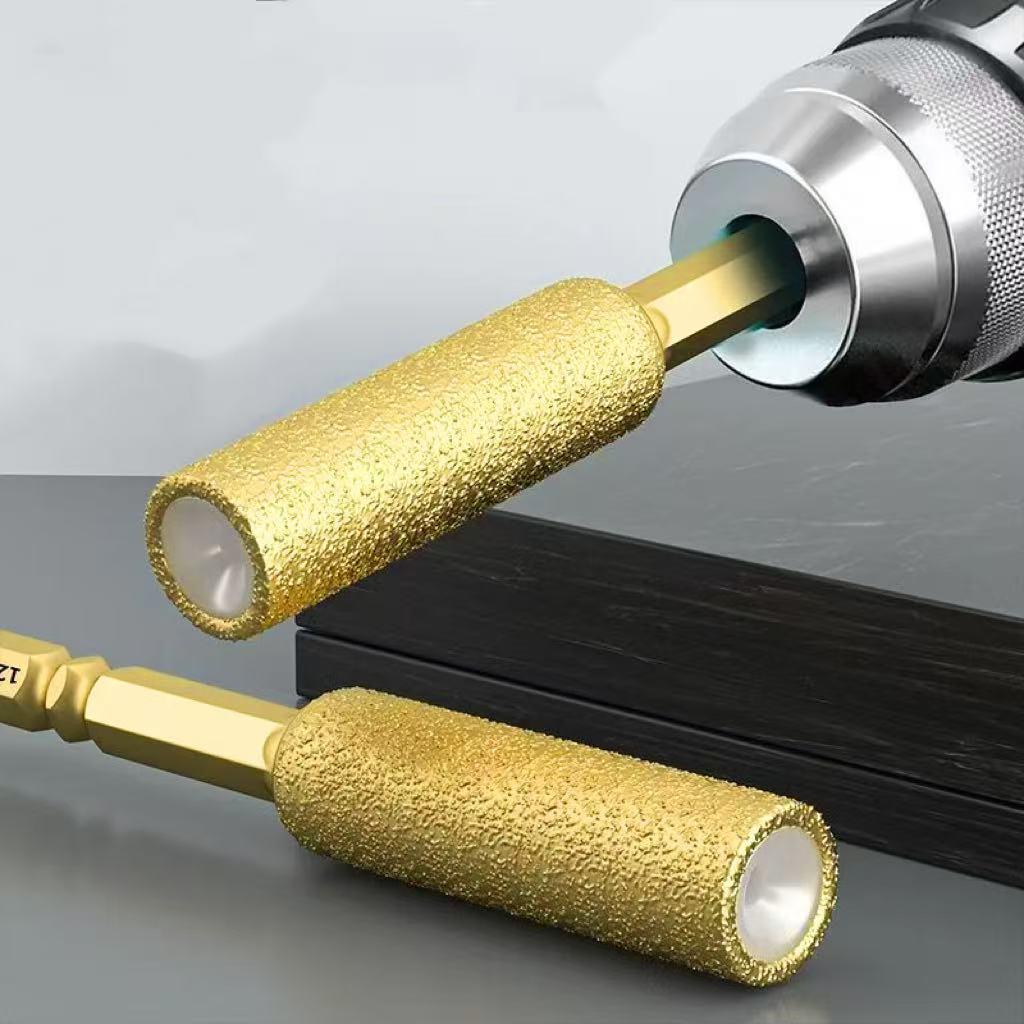 4pc Hexagonal Shank Emery Drill Bit for Dry Drilling onTile Marble Granite Concrete 6-12mm Wax CoreCooling No Water Needed 4pc Hexagonal Shank Emery Drill Bit for Dry Drilling onTile Marble Granite Concrete 6-12mm Wax CoreCooling No Water Needed