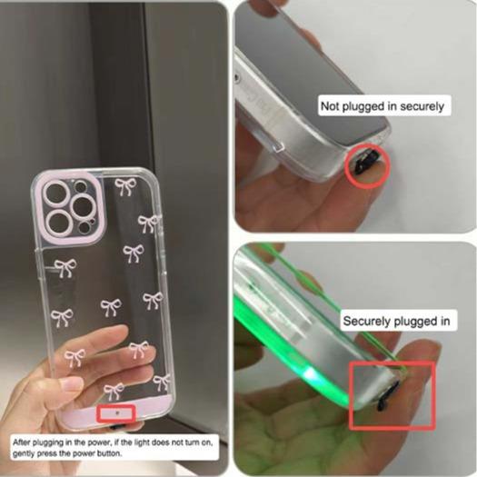 LED Bowknot Phone Case, Compatible with iPhone 11/12/13/14/15/16/17 Pro/Pro Max/Plus, Stylish Protective Cover, Unique Design for Daily Use, Protective Casing