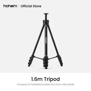 hohem TP10 Lightweight Aluminum Video Tripod Adjustable  51.6 inch Height, Compact & Foldable, Lightweight only 490 g, Strong Load Capacity, Supports ≥6.6 lbs, suitable for cameras, gimbals, and accessories