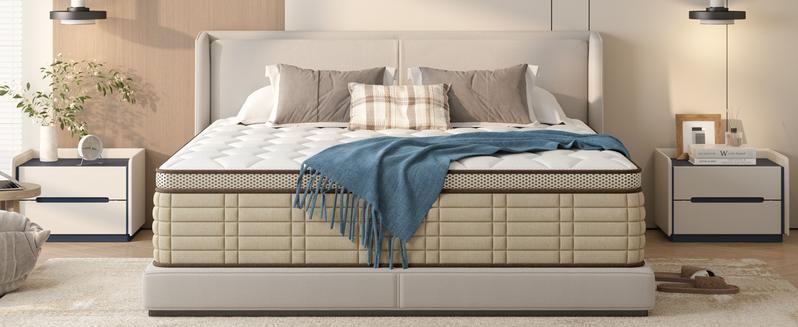 Soges Hybrid Mattress in a Box: 10-12 Inch, Twin/Full/Queen/King Size, Medium Firm with Sturdy Edge Support, Cooling & Pressure Relief, Fiberglass-Free, Breathable Knit Top Cover, H9A, For Christmas Gifts Soges Hybrid Mattress in a Box: 10-12 Inch, Twin/Full/Queen/King Size, Medium Firm with Sturdy Edge Support, Cooling & Pressure Relief, Fiberglass-Free, Breathable Knit Top Cover, H9A, For Christmas Gifts