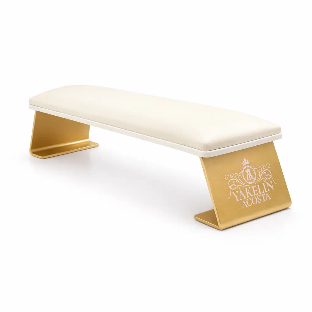 Yakelin Acosta Luxury Nail Hand Rest for Manicure - Professional Ergonomic Design with Durable Aluminum Base & Soft PU Leather Cushion Salon