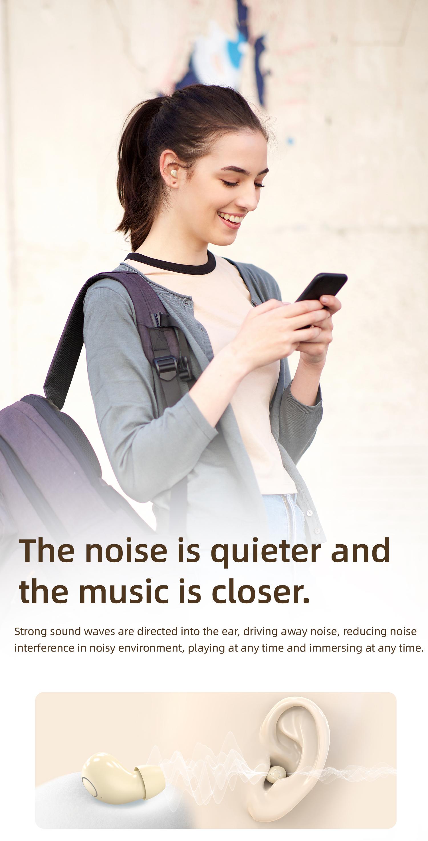 Invisible Wireless Bluetooth Earbuds – 2 Pairs Mini & Short Handle Waterproof Earphones with Mic for Sleeping, Sports, and Work, Ultra-Compact Noise-Isolating Design