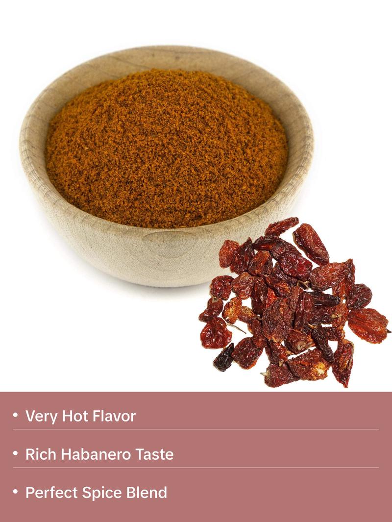 Habanero Chile Powder - Ground Habanero Pepper 1 lb