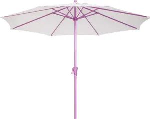 9FT Outdoor Patio Umbrella, Market Table Umbrella with 8 Sturdy Ribs and Crank System, Fade-resistant & Waterproof for Garden Backyard Poolside Deck【without base】