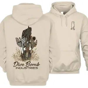 Dive Bomb Industries Hoodie, Mixed Duck hunting Hoodie for, Vintage Waterfowl, Outdoor Hunting Duck Pullover Hoodie bleachs fishing merch quarter zips januarys california georgia navessa lee salem trio vaquero outfit men cashmere sweater evolution hoodie