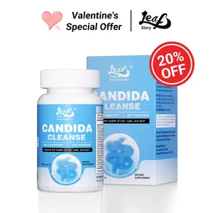 LeafStory Candida Balance For Women & Men, Oregano & Caprylic Acid Gut Health, Herbal Supplement Digestive & Intestinal Health Support, Flora Balance For Gut Health, 60 Capsules-BD