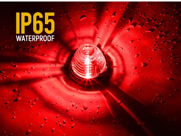 Partsam 2Pcs Clear Glass Lens Amber LED Watermelon Lights, Round Shape Light Watermelon Underglow Lights Turn Signal for Semi Truck Pickup, Compatible with Freightliner Kenworth Peterbilt