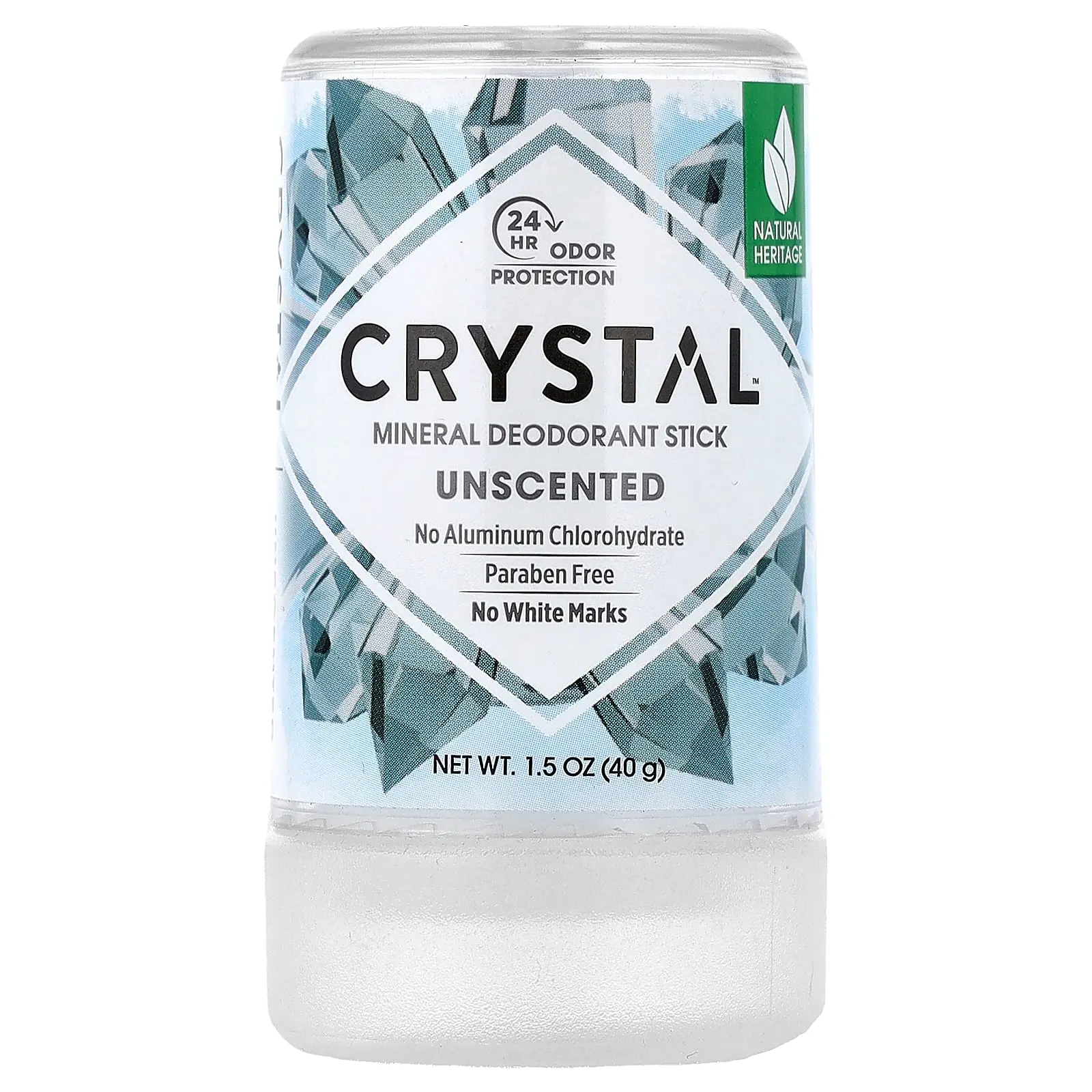 CRYSTAL Mineral Deodorant Stick, Unscented, 1.5 oz (40 g)
