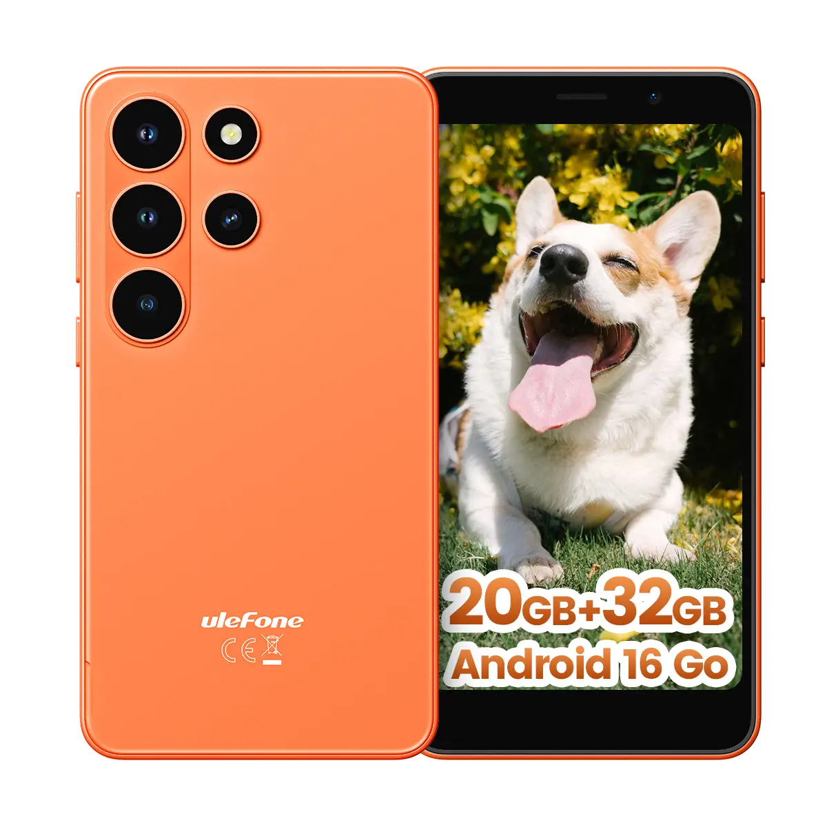 Ulefone Note 22 Phones Unlocked Cellphone, 20GB+32GB Android 16 Go, 5.0" Mini 4G Small Basic Smartphone, 3000mAh Removable Battery WiFi Calling GPS