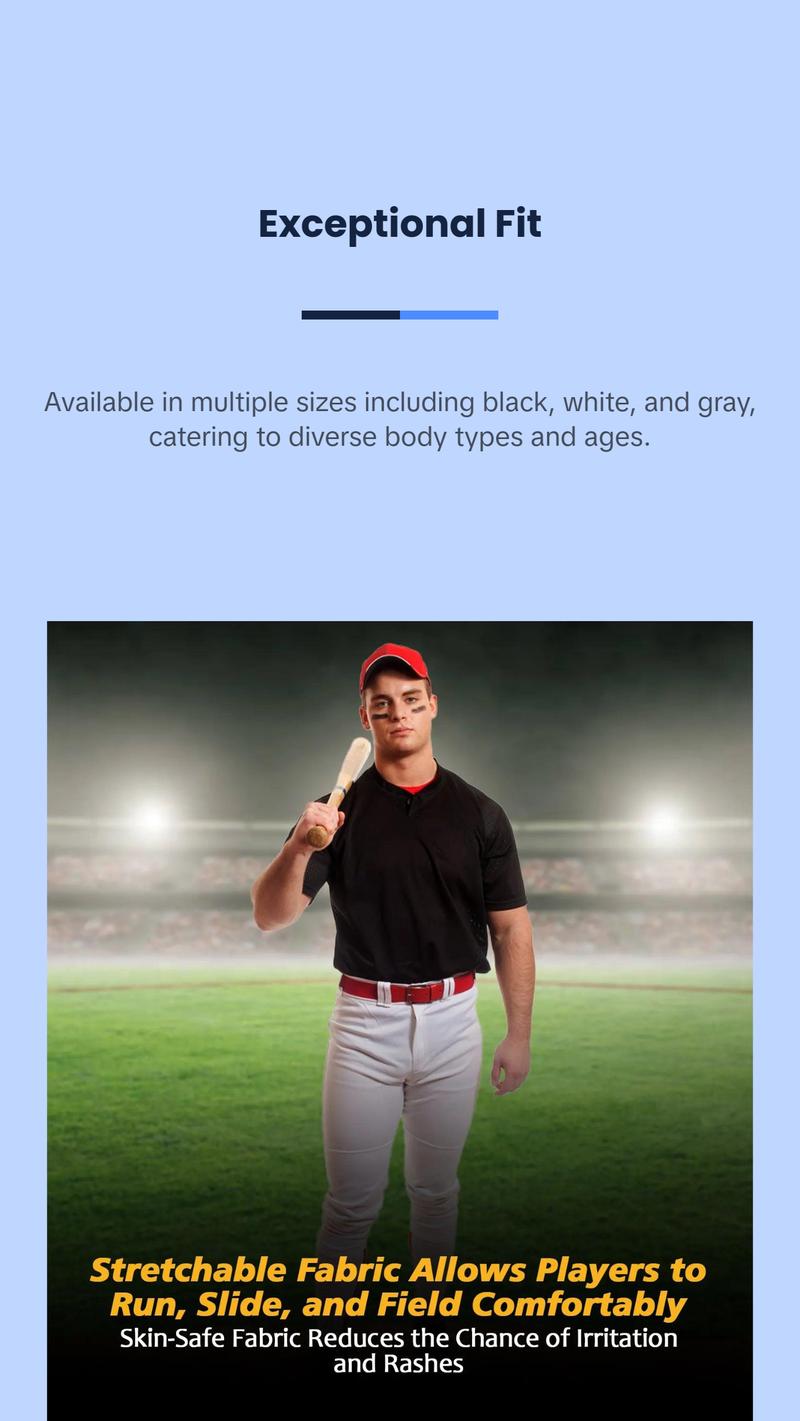 Penveer Knicker Style Adult Baseball Pants with Durable Snap Zip, Elastic Bottom Mens Baseball Pants (Gray)