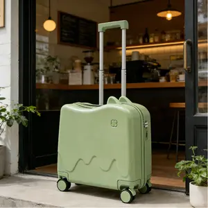 CNCEST 18in Airplane Approved Ride-On Suitcase, 37L Carry-On Luggage with Pull Handle, 4 Wheels and Password Lock Travel Trunk