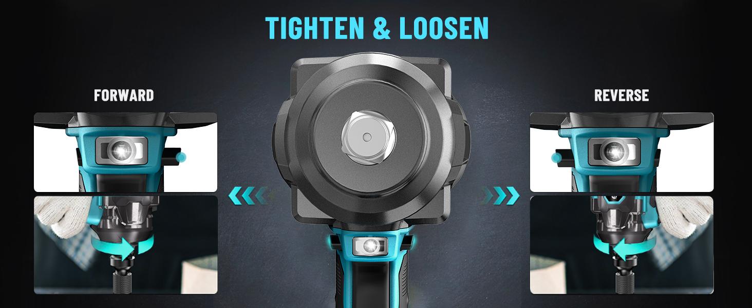 GEVEELIFE 1200NM Cordless Impact Wrench 900FT-LBS for Automobiles Trucks 2x 4.0Ah Batteries Fast Charger 3000RPM 5 Sockets 1 Extension Bar High Torque Power Tool GEVEELIFE 1200NM Cordless Impact Wrench 900FT-LBS for Automobiles Trucks 2x 4.0Ah Batteries Fast Charger 3000RPM 5 Sockets 1 Extension Bar High Torque Power Tool