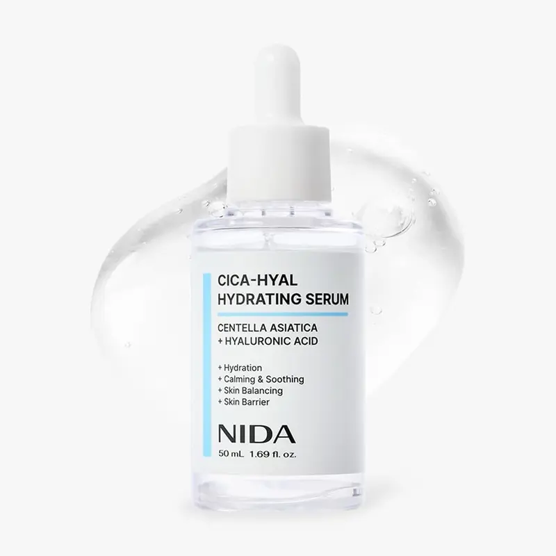 NIDA CICA-HYAL Hydrating Serum | Centella Asiatica, Hyaluronic Acid | Hydration, Calming & Soothing, Skin Balancing, Skin Barrier | 1.69 fl. oz., 50ml