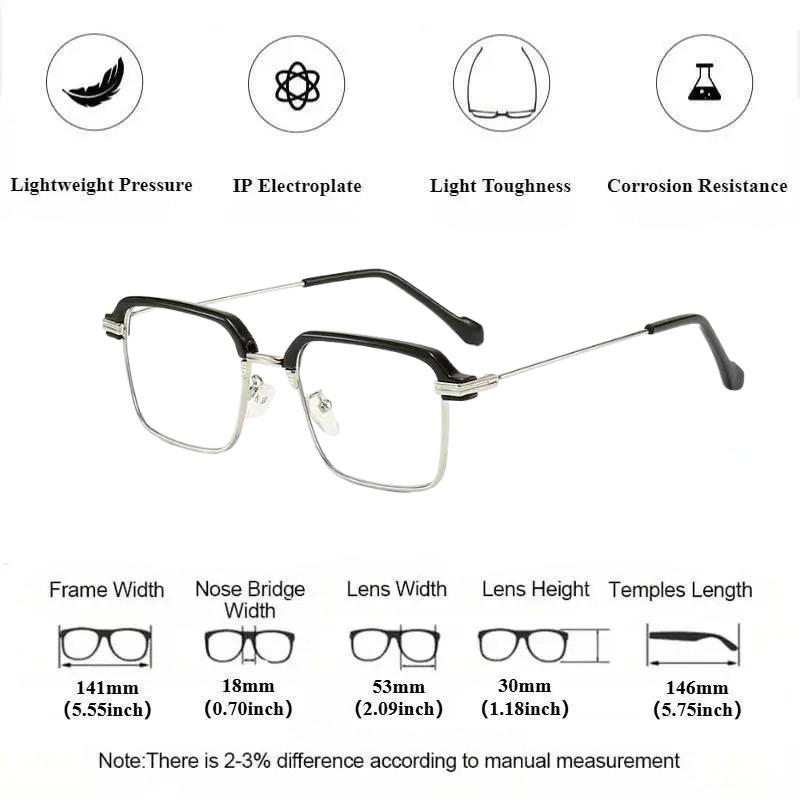 Smart Zoom Frameless Reading Glasses Auto Focus Multifocal Blue Light Filter UV Sun Protection Soft Silicone Nose Pads, HD Vision for Phone & Computer（+1.00 to +4.00 Diopters）