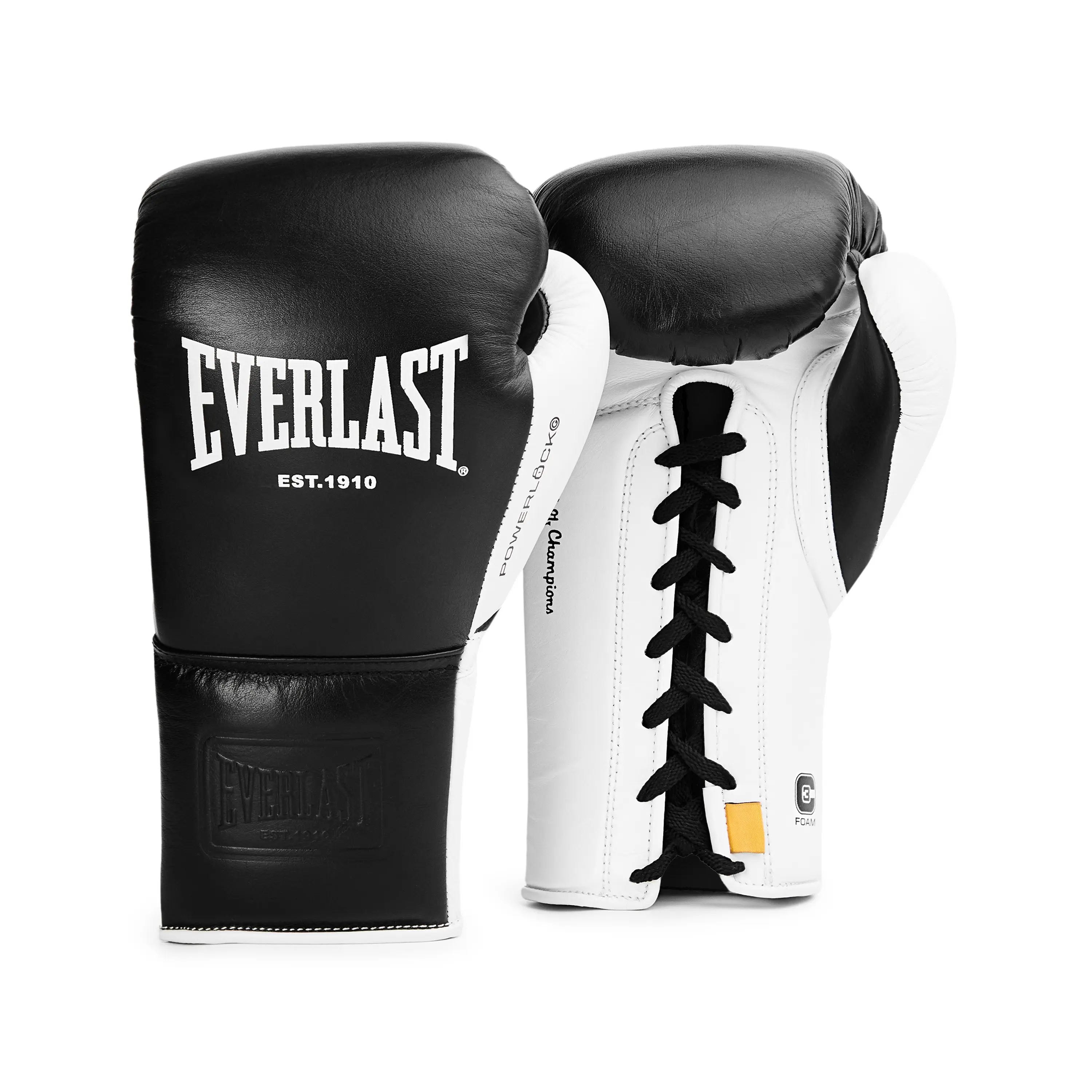 Powerlock OG Pro Lace-Up Boxing Gloves - Durable Full Grain Leather Gear with Everdri Sweat Technology for Bag Work, Essential Sports Training Equipment