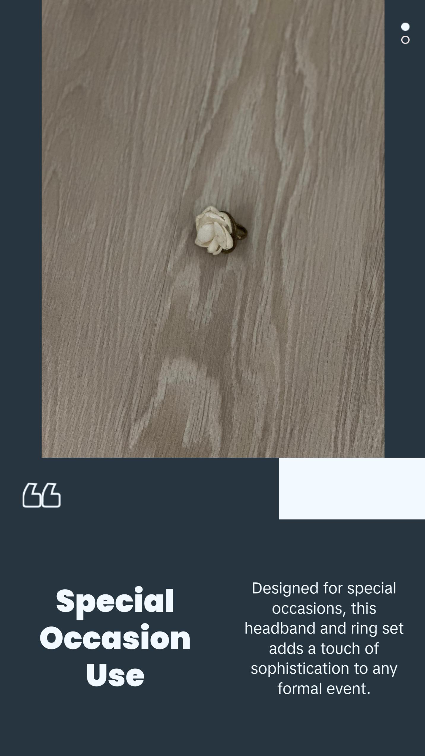 Shell Rose Headband & Ring “sample”