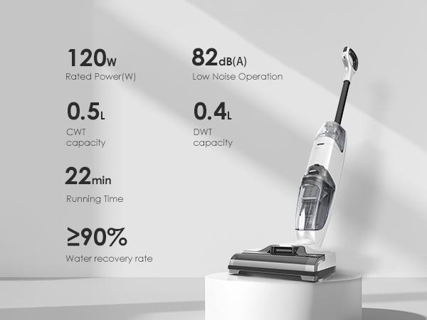 Tineco iFLOOR 2 Cordless Wet Dry Vacuum Cleaner for Multi-Surface Cleaning, Great for Sticky Messes and Pet Hair