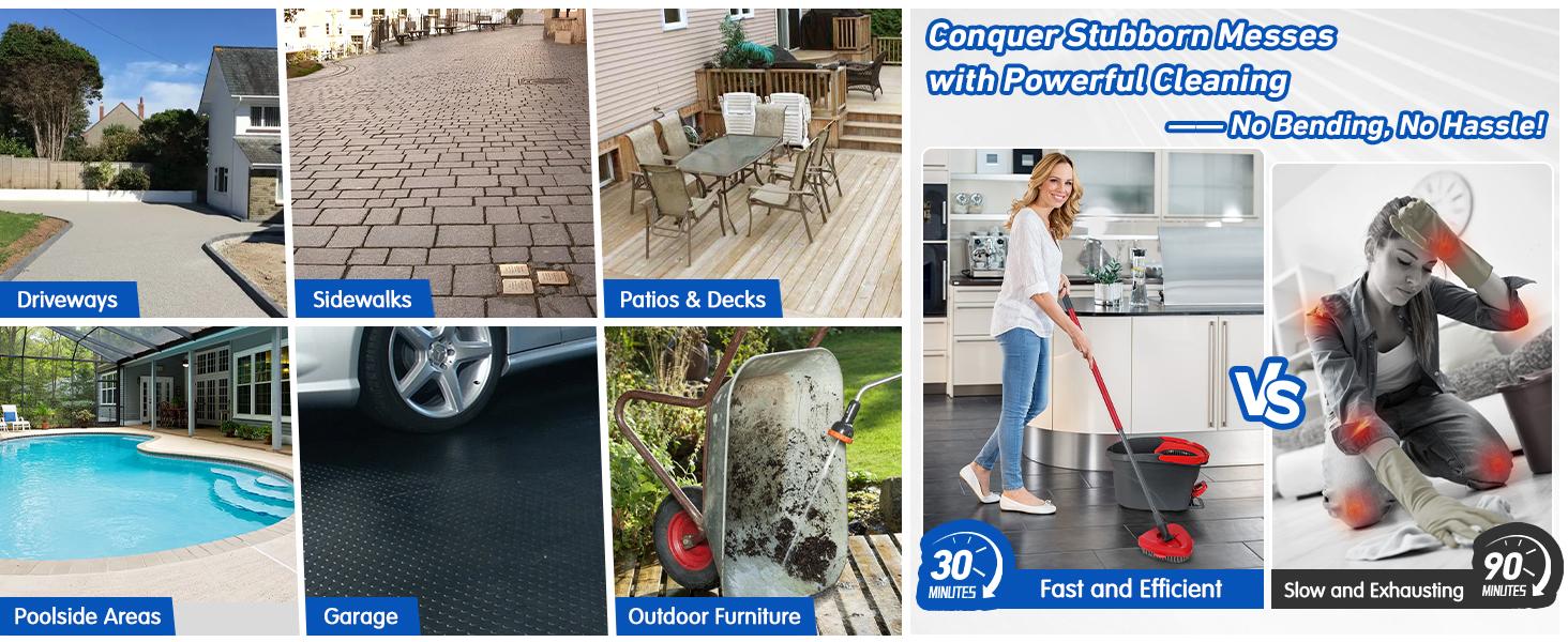 For O-Cedar Scrub Brush Head Replacement, EasyWring 1 Tank System Mop Scrubber Head for Floor and Tile Cleaning, Mop Accessories