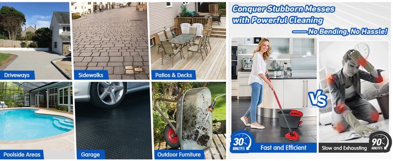 For O-Cedar Scrub Brush Head Replacement, EasyWring 1 Tank System Mop Scrubber Head for Floor and Tile Cleaning, Mop Accessories