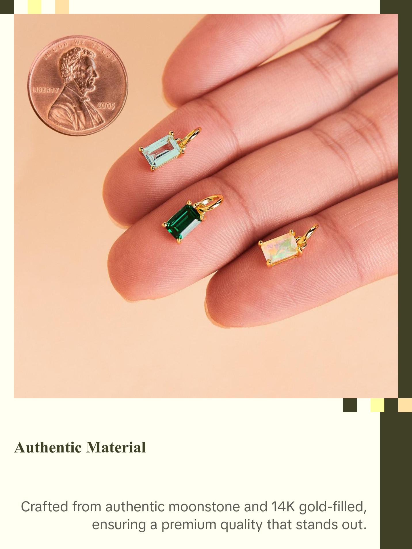 Birthstone Moonstone Necklace - June