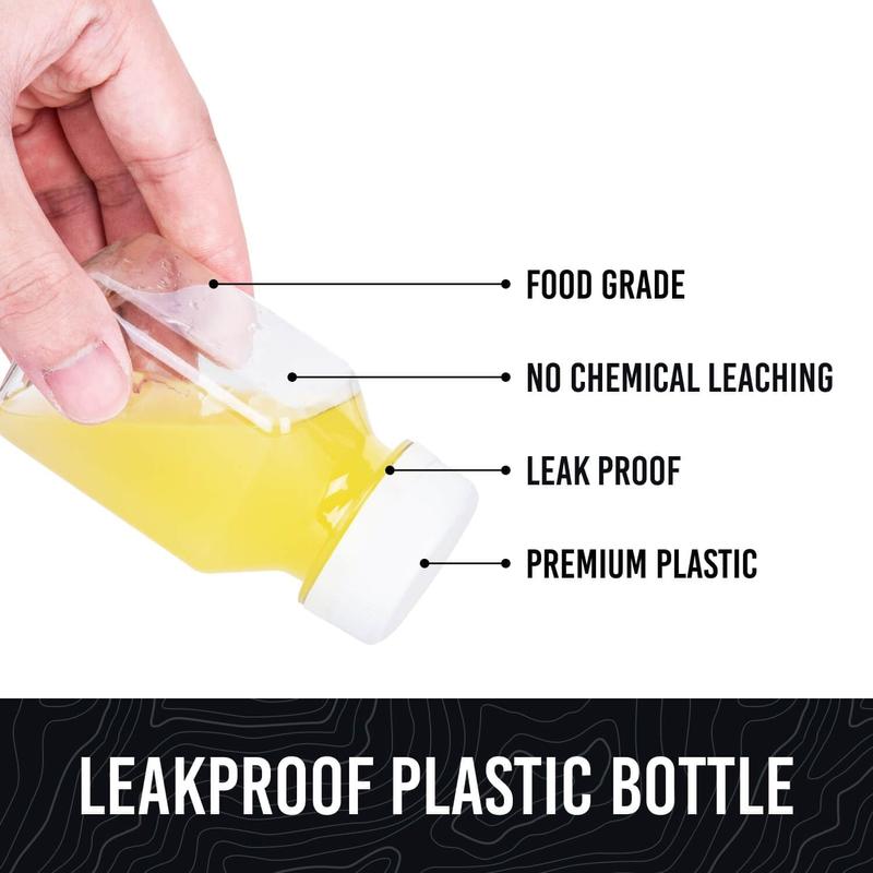 Liquid small plastic bottle - ginger juice water bottle with lid, healthy juice water bottle - refrigerator safe, leak proof, food grade 4 oz water bottle -8 packs. Liquid small plastic bottle - ginger juice water bottle with lid, healthy juice water bottle - refrigerator safe, leak proof, food grade 4 oz water bottle -8 packs.