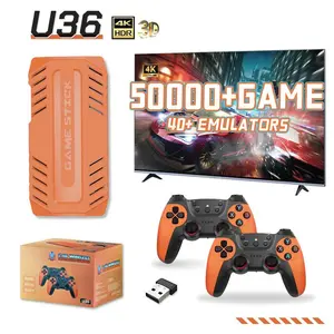 Premium Cross Border U36 Video Game Console with Dual Controllers for TV HD Retro PSP Style Blue 50000+ Games 40+ Emulators